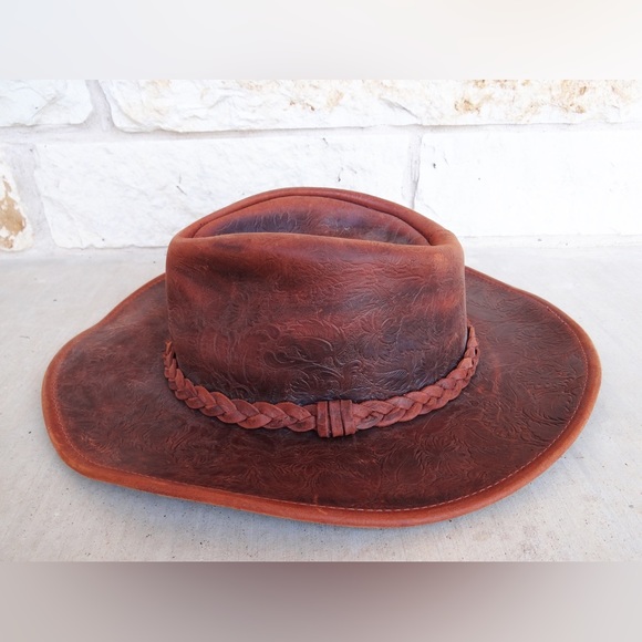 Henschel Walker, Full Grain Leather, Shapeable Brim, Braided Band - Picture 2 of 5